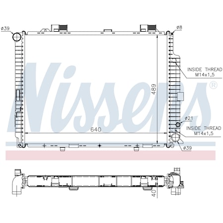 Nissen Nissens Radiator, 62612A 62612A